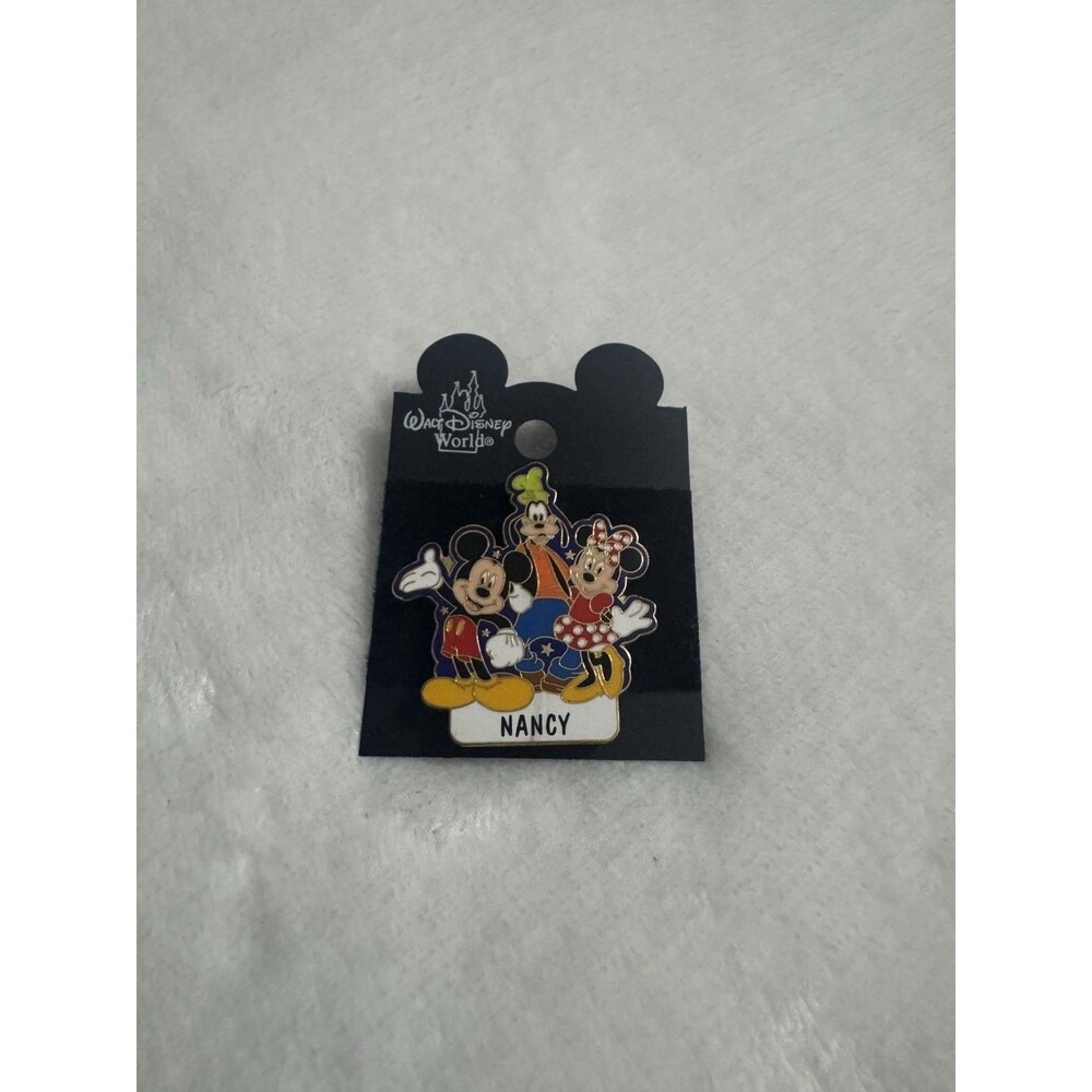 Disney World Pin Nancy Personalized Name Souvenir Gift Mickey Goofy Minnie Mouse